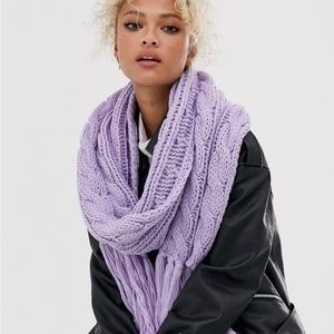 ASOS Brand New Cable Knit Scarf with Tassels